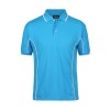Piping Polo Shirts Aqua White